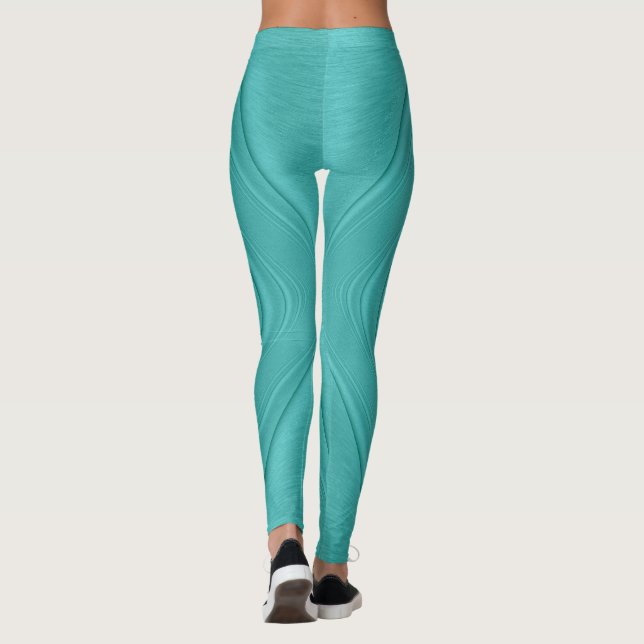 Türkisfarben Leggings (Rückseite)