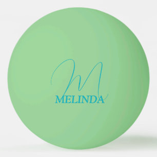 Türkisfarben Monogrammiert Tischtennisball