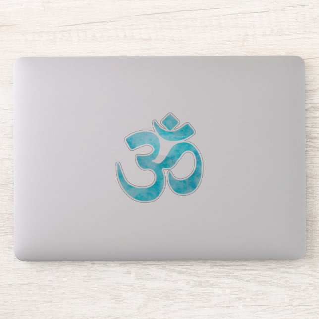Türkisfarben Om Symbol Aufkleber (Computer)