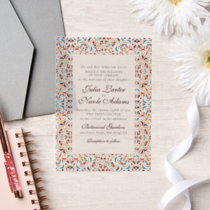Türkisfarben Orange Whimsical Floral Mandala Hochz