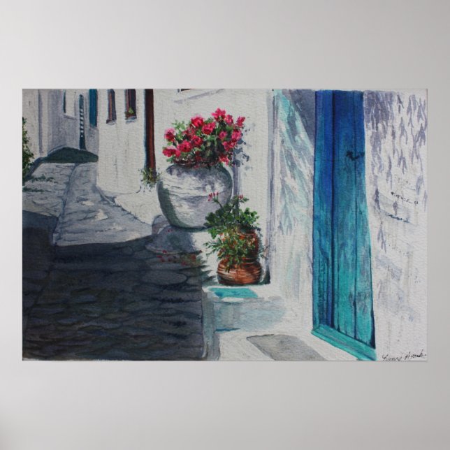 Türkisfarben Poster (Vorne)