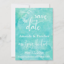 Türkisfarben-Typografie Save the Date