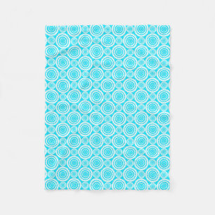 Türkisfarben und geometrisches Muster Fleecedecke