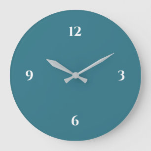 Türkisfarben und Minimalistische Großuhr Große Wanduhr