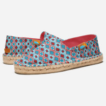 Türkisfarben und rotes Diamantmuster