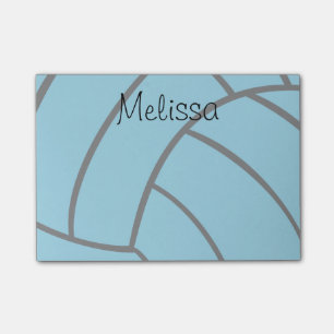 Türkisfarben-Volleyball-Custom-Monogramm-Post-It-N Post-it Klebezettel