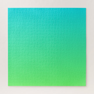 Türkisfarben zu Limettengrün | Moderner Farbverlau Puzzle