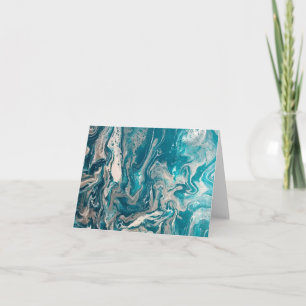 Türkisfarbene Abstrakte Mitteilungskarten