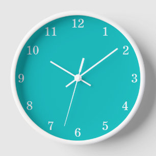 Türkisfarbene Aqua-Minimalist-Uhr Uhr