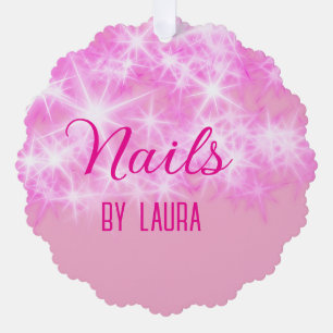 Türkisfarbene aquamarine Agia-Nägel hinzufügen Nam Ornament Karte