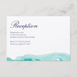 Türkisfarbene Aquamarine Hochzeitskarte Begleitkarte