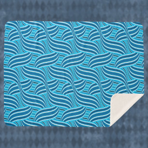 Türkisfarbene Aquamarine und blaue wirbelige Ribb Sherpadecke