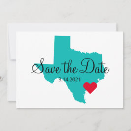 Türkisfarbene Aquamarine Wasserfarbe Texas Zielort Save The Date