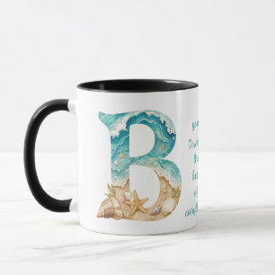 Türkisfarbene Beachy-Tasse mit individuellem Desig Tasse