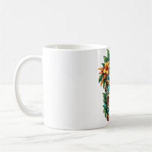 Türkisfarbene Blütenblatt-Wächter-Kaffeetasse Kaffeetasse
