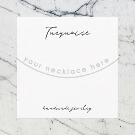 Türkisfarbene Edelsteinklemme Schmuckkarte Begleitkarte