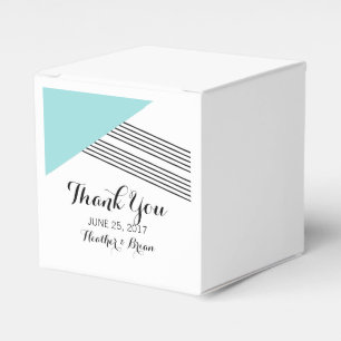 Türkisfarbene geometrische Striptevor-Felder Geschenkschachtel
