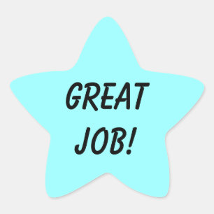 Türkisfarbene, großartige Arbeitsplatzaufkleber Stern-Aufkleber