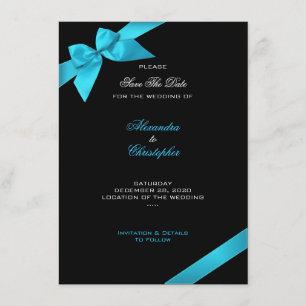 Türkisfarbene Hochzeit speichern das Datum 2 Save The Date
