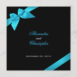 Türkisfarbene Hochzeitsankündigung Einladung