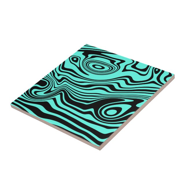 Türkisfarbene Keramik Tile Waves - Farbauswahl Fliese (Seite)
