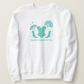 Türkisfarbene Las Vegas Showgirl Brautjungfer Jung Sweatshirt