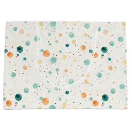 Türkisfarbene Mandarine Dots Große Geschenktüte