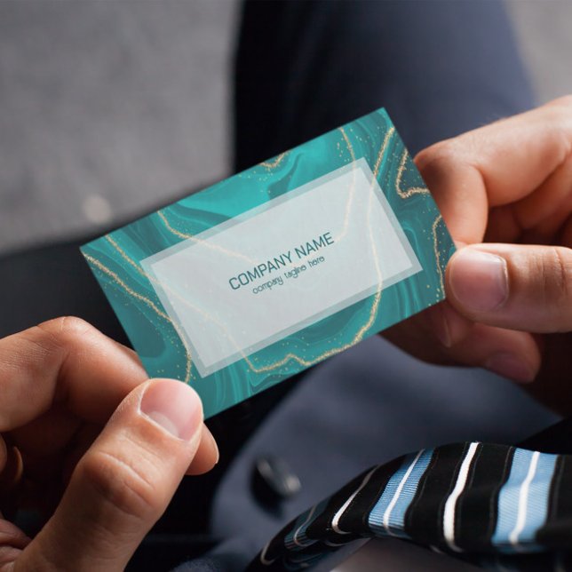 Türkisfarbene Marmorstruktur Visitenkarte (Von Creator hochgeladen)