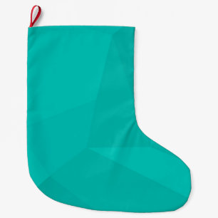 Türkisfarbene, moderne, coole, trendige geometrisc großer weihnachtsstrumpf