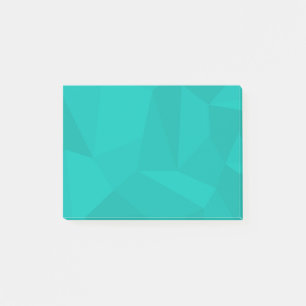 Türkisfarbene, moderne, coole, trendige geometrisc post-it klebezettel