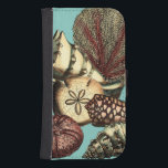 Türkisfarbene Muschel und Rote Koralle Geldbeutel Hülle Für Das Samsung Galaxy S4<br><div class="desc">Gehen Sie unter Wasser,  um das Meer mit all diesen verschiedenen Meereslebewesen zu erkunden. Dieses Vintage Kunstwerk ist eine perfekte Ergänzung zu allen Meeresanemonisten mit einem lebendigen türkisfarbenen Hintergrund und roten Akzenten an den Muscheln. Holen Sie sich noch heute Ihren Kunstdruck auf Ihr Produkt.</div>