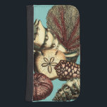 Türkisfarbene Muschel und Rote Koralle Geldbeutel Hülle Für Das Samsung Galaxy S4<br><div class="desc">Gehen Sie unter Wasser,  um das Meer mit all diesen verschiedenen Meereslebewesen zu erkunden. Dieses Vintage Kunstwerk ist eine perfekte Ergänzung zu allen Meeresanemonisten mit einem lebendigen türkisfarbenen Hintergrund und roten Akzenten an den Muscheln. Holen Sie sich noch heute Ihren Kunstdruck auf Ihr Produkt.</div>