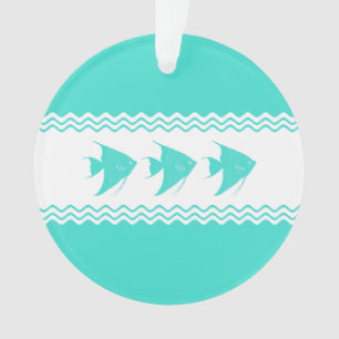 Türkisfarbene Riesenfische Ornament