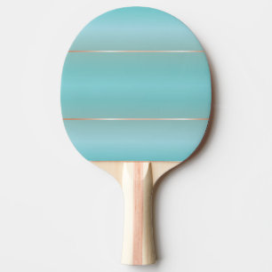 Türkisfarbene Rose Goldstreifen Tischtennis Schläger