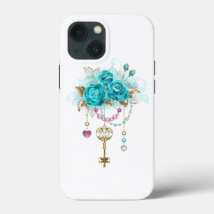 Türkisfarbene Rose mit Tasten Case-Mate iPhone Hülle