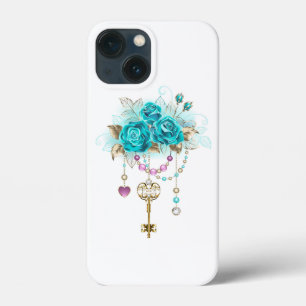 Türkisfarbene Rose mit Tasten Case-Mate iPhone Hülle