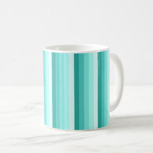 Türkisfarbene Schattenstreifen Kaffeetasse