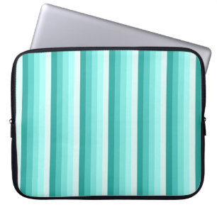 Türkisfarbene Schattenstreifen Laptopschutzhülle