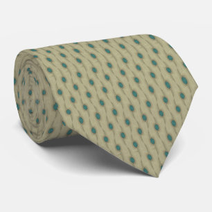 Türkisfarbene Signatur-Makropunkte-Muster Necktie Krawatte