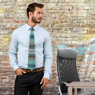 Türkisfarbene Streifen abstrakt zeitgenössische Mo Krawatte