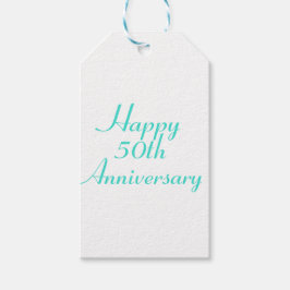 Türkisfarbene Tags vor 50 Jahren Vorlage für Gesch Geschenkanhänger