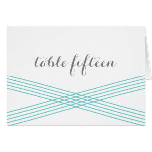 Türkisfarbene Tischnummer Deko