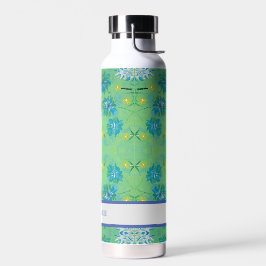 Türkisfarbene Twinkles Floral Wasserflasche Trinkflasche