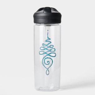 Türkisfarbene Unalome-Wasserflasche Trinkflasche