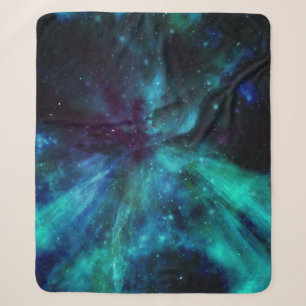 Türkisfarbene und violette Nebula Sherpadecke