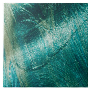 Türkisfarbene, Vintage, reizvolle Textur Fliese