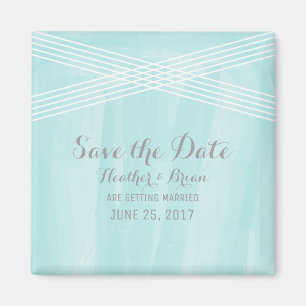 Türkisfarbener Deko Save the Date Magnet