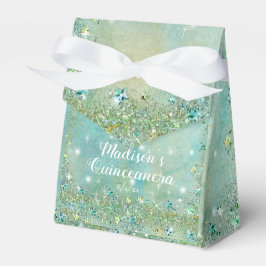 Türkisfarbener Glitzer, Quinceanera Geschenkschachtel