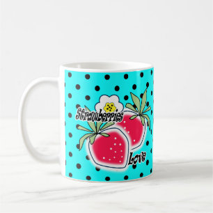 Türkisfarbener Hintergrund mit Punkten Tasse