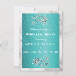Türkisfarbener Kristall zum Abendessen bei Aquamar Einladung